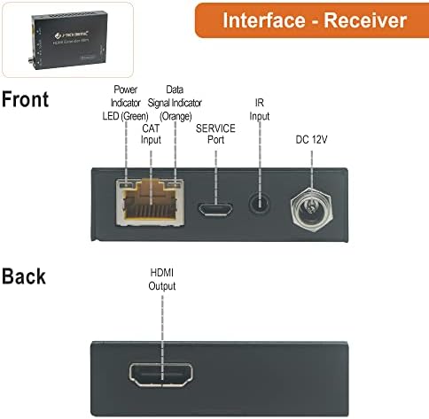 HDMI 2.0 4K מאריך מפצל מעל כבל יחיד CAT6 עם POC עד 196 ft 1-in 8-Out W/פלט לולאה מקומית ואביסת נמוכה על ידי J-Tech Digital [JTech-18EX50]